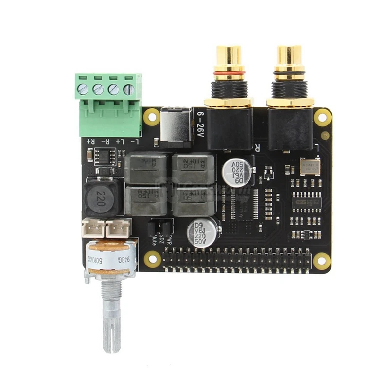 X5500 Hifi DAC+AMP Expansion Board Digital Audio Amplifier Music Player, Uses ESS Technology, For Raspberry Pi 4B/3B+/3B