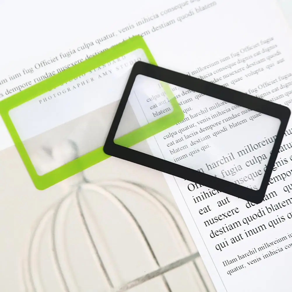 Pocket-sized Magnifying Glass Compact Magnifying Lens 3x Pvc Fresnel Lens Magnifier Pocket Credit Card Size for Reading