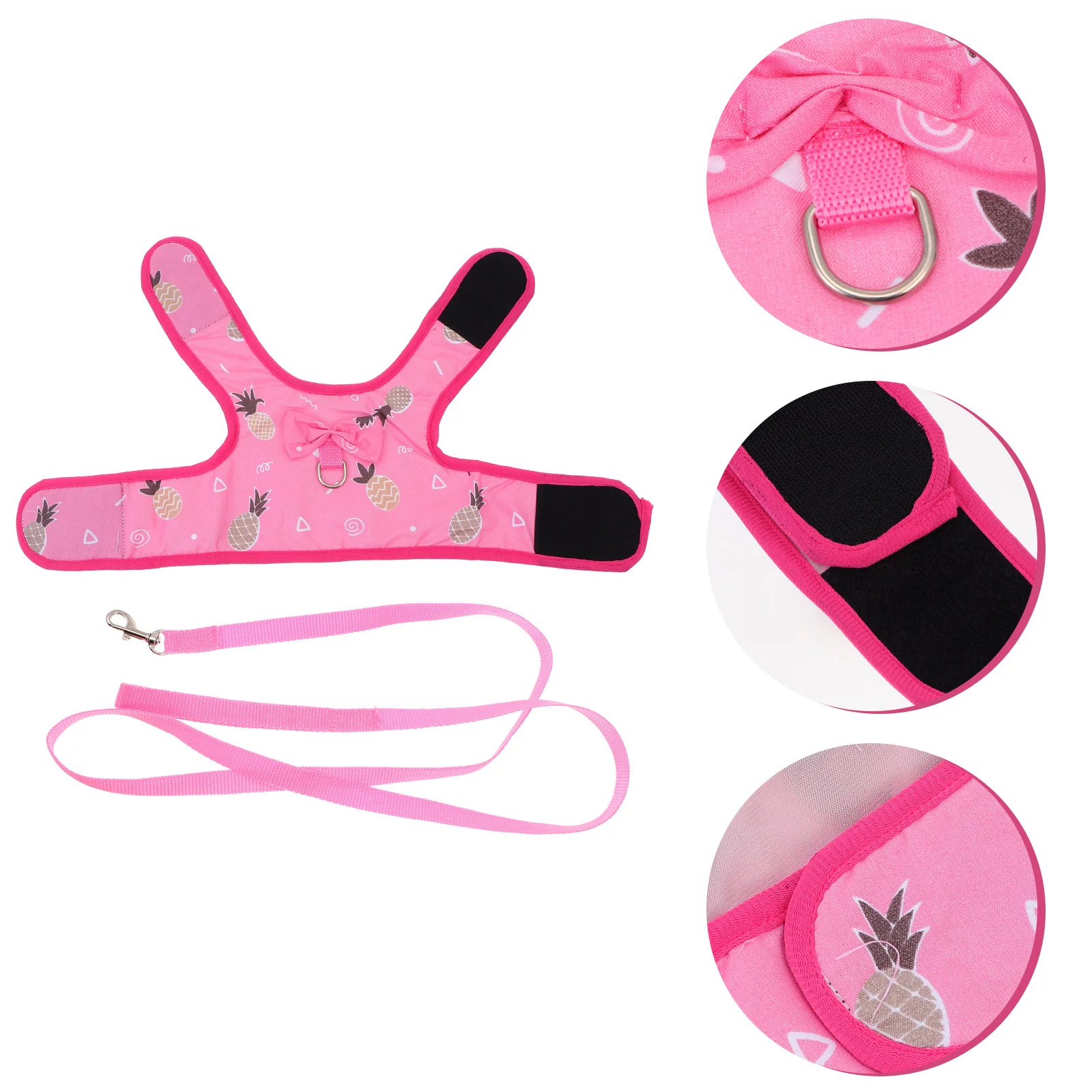 

Rabbit Harness Vest Bow Leash Lightweight Outdoor Walking Photo Taking Adorable Comfortable Small Pet Outfit Rabbit Harness