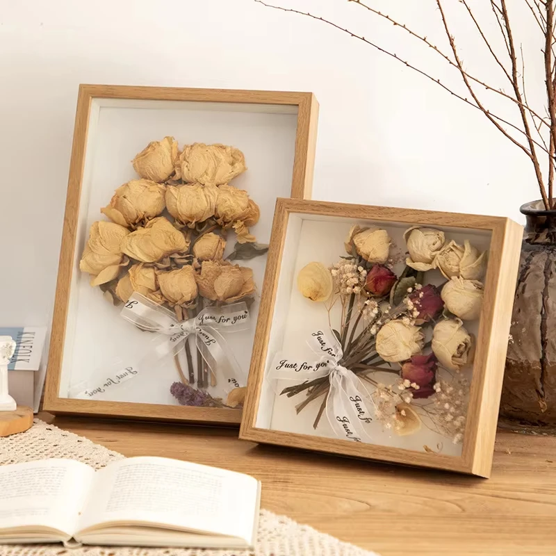 

Depth 3 cm wooden picture frame display three-dimensional works Nordic DIY wooden picture frame photo decoration