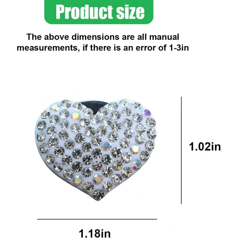 2PCS Bling Herzförmige Auto Vent Clips, Lufterfrischer, Konditionierung Outlet Diffusor,