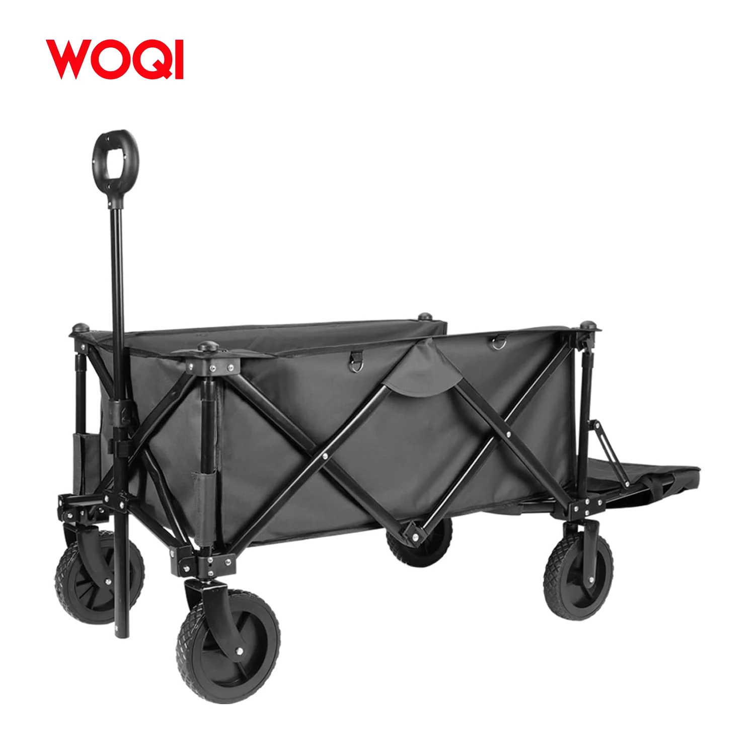 

WOQI Foldable Mini Wagon Heavy Outdoor Utility Wagon with Swivel Wheels for Gardening Grocery Shopping