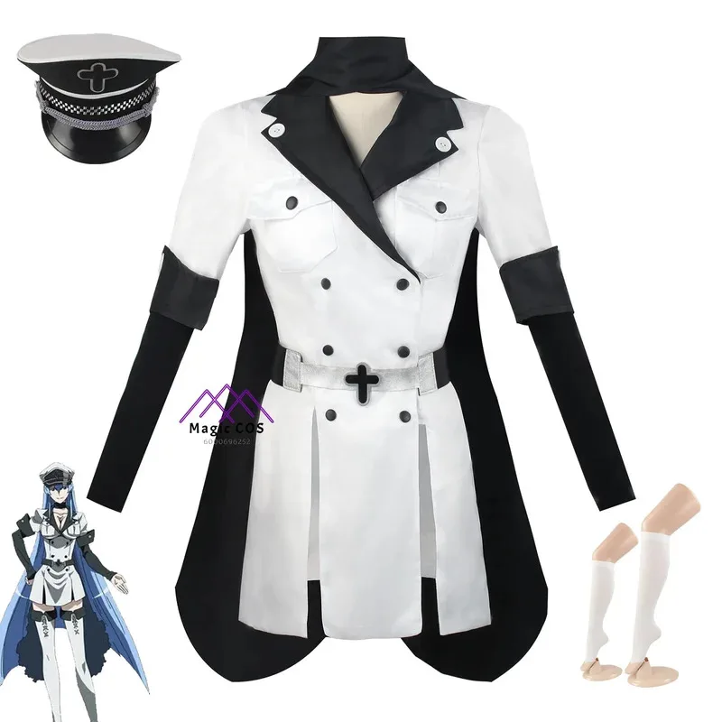 

Anime Akamee Photo-Ready Cosplay Esdesu Empire Cosplay Costume Uniform with Hat Halloween Party Essential for Women Girl Fashion