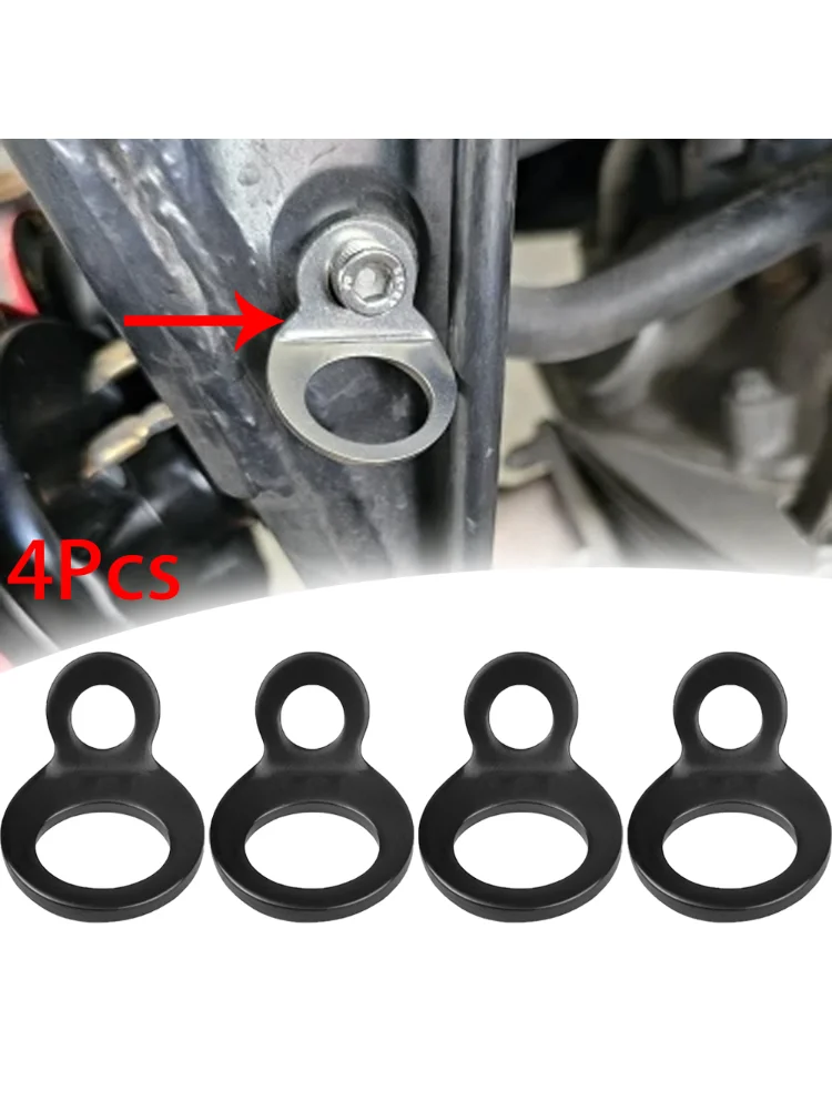 AliExpress NONE 4Pcs Attach Tie-downs Stainless Steel Tie-Down Strap Rings Motorcycle Part Tie Down Strap Rings for Motorcycle Dirt Bike ATV UTV