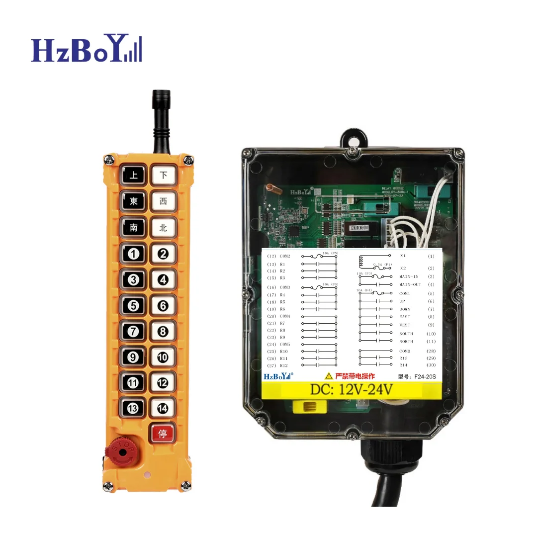 F24-20S 20 Button Single Speed Industrial Wireless Remote Control For Hoist And Crane