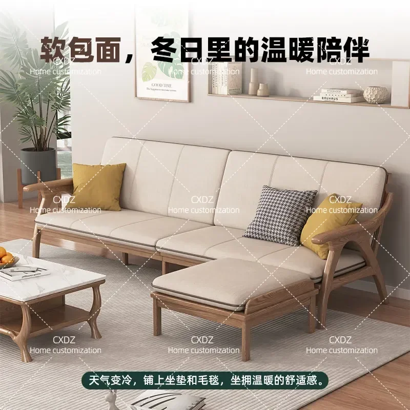 Wabi Sabi Style Luxury Sofa Old Wood Living Room Office Atmosphere Log Sofa