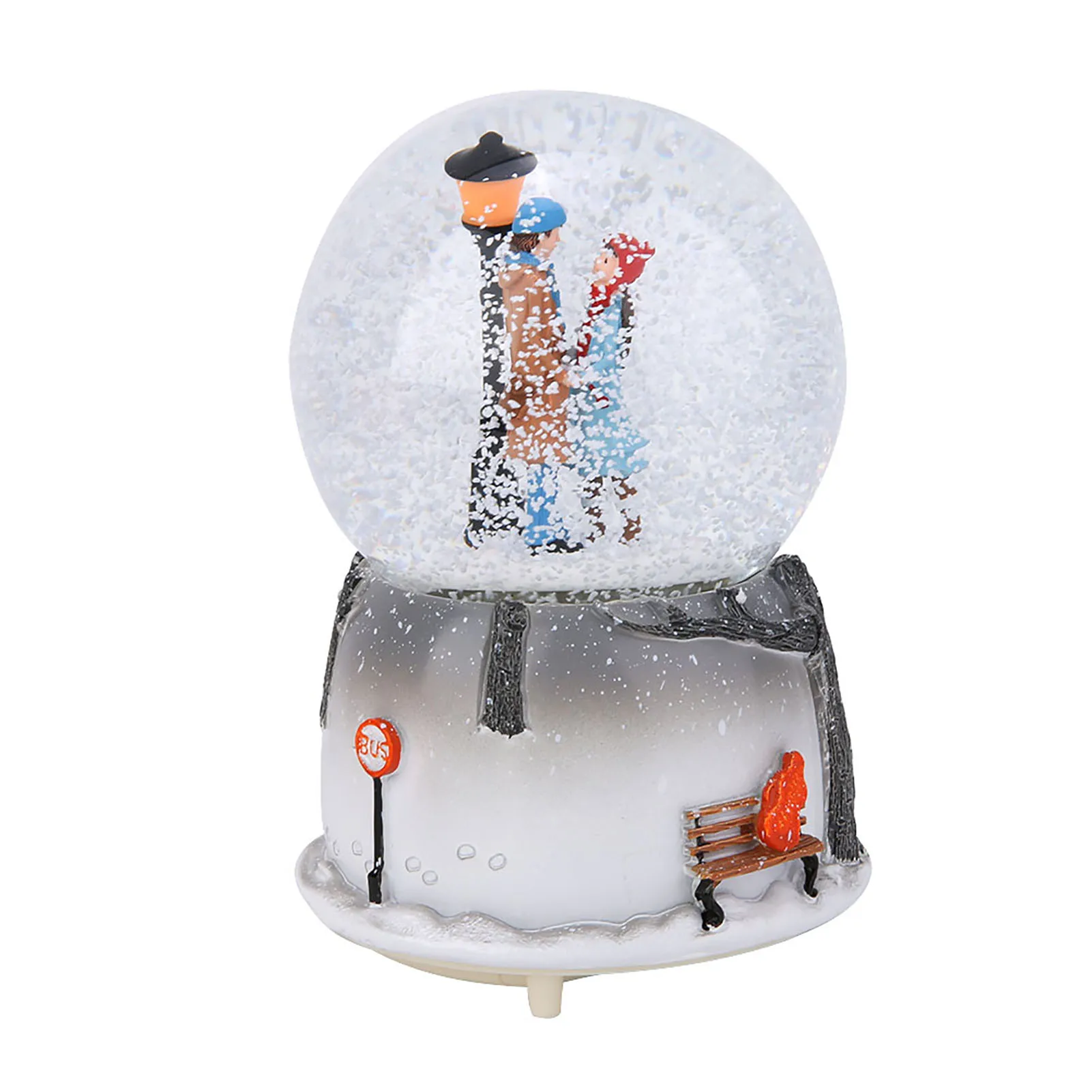Nieuwigheid Nachtlampje Muzikale Sneeuwbol Muziekdoos Bureaublad Ornament