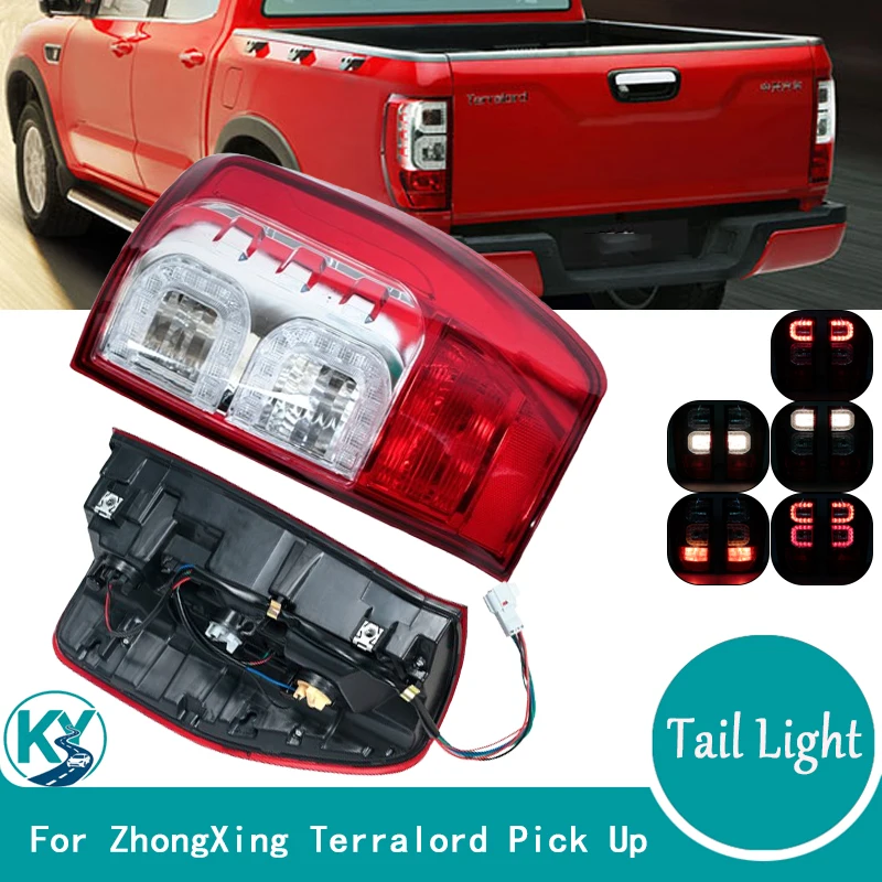 

For ZhongXing Terralord Pick Up Rear Bumper Tail Light Brake Lamp Car Accessories With Bulbs Wire Harness