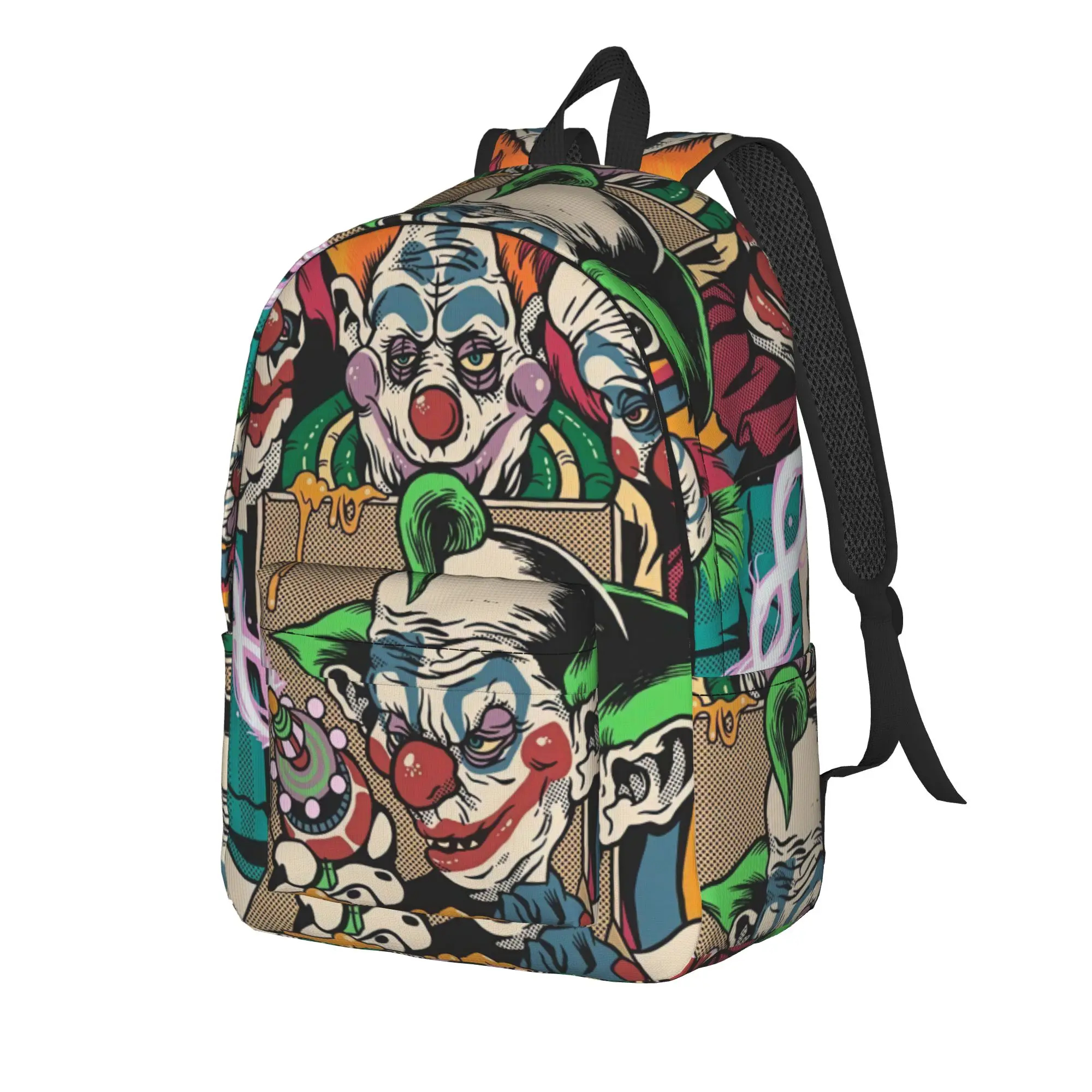 Killer Klowns From Outer Space Wax Backpack  Student Unisex Polyester Sport Backpacks Breathable Novelty School Bags Rucksack