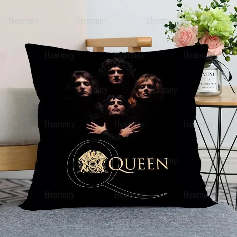 New Nice Queen Band Pillow Case For Home Decorative Pillows Cover Invisible Zippered Throw PillowCases 45X45cm