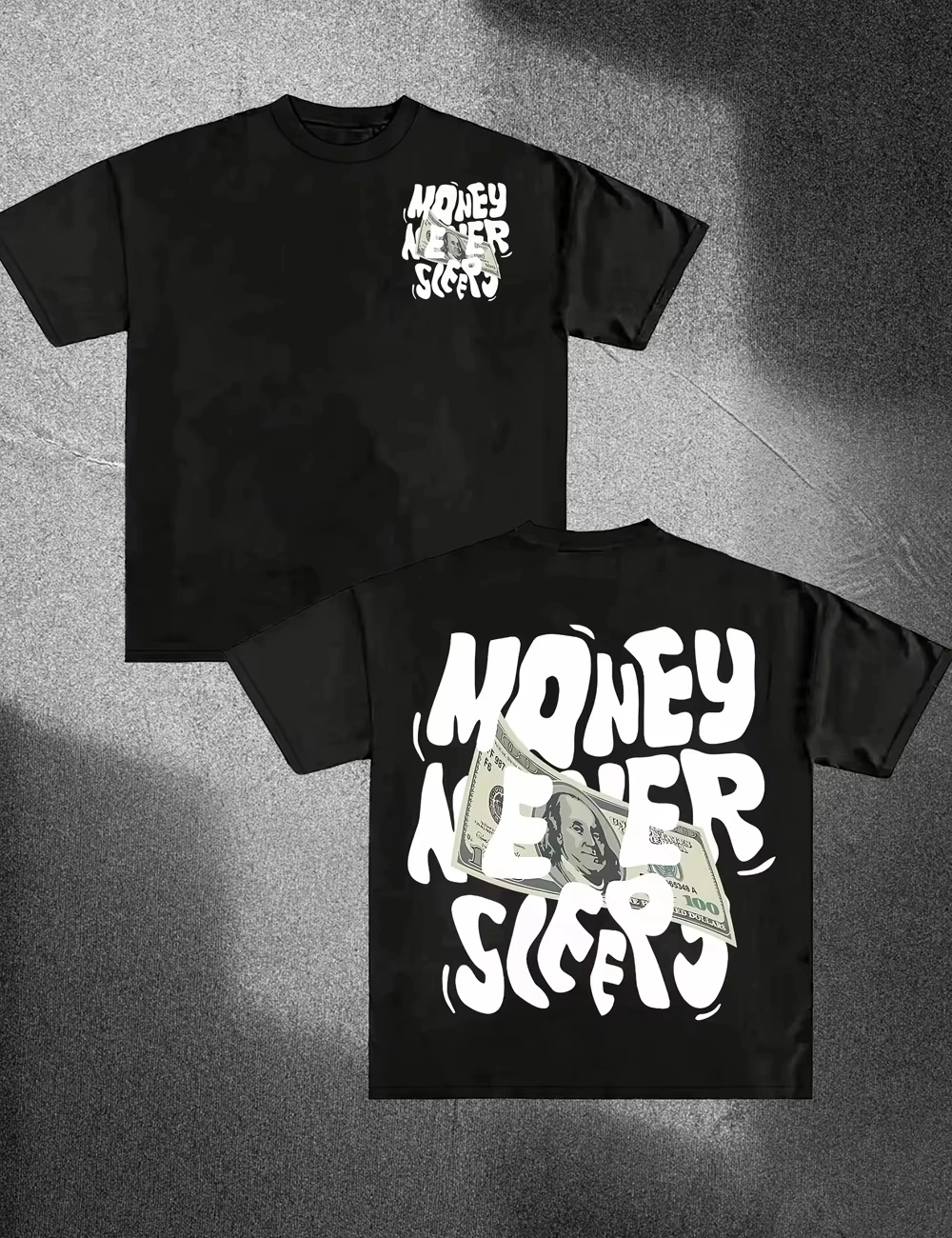 2026 New American Black Green Hustle Hard Graphic Tee Adult Motivational Streetwear T-Shirt Urban Hip Hop Style Casual Tops