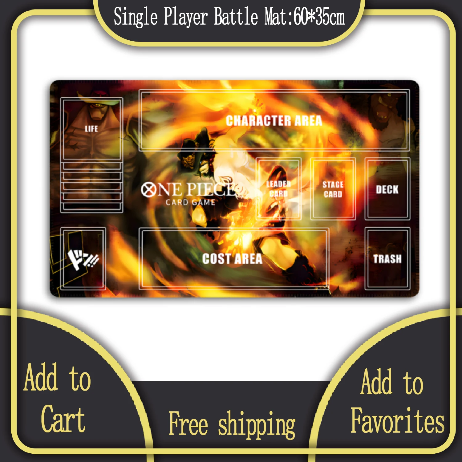 بطاقة Anime ONE PIECE TCG Luffy Zoro Shanks Trading Collection Card Battle Playmat لهدية عيد الميلاد ﻿