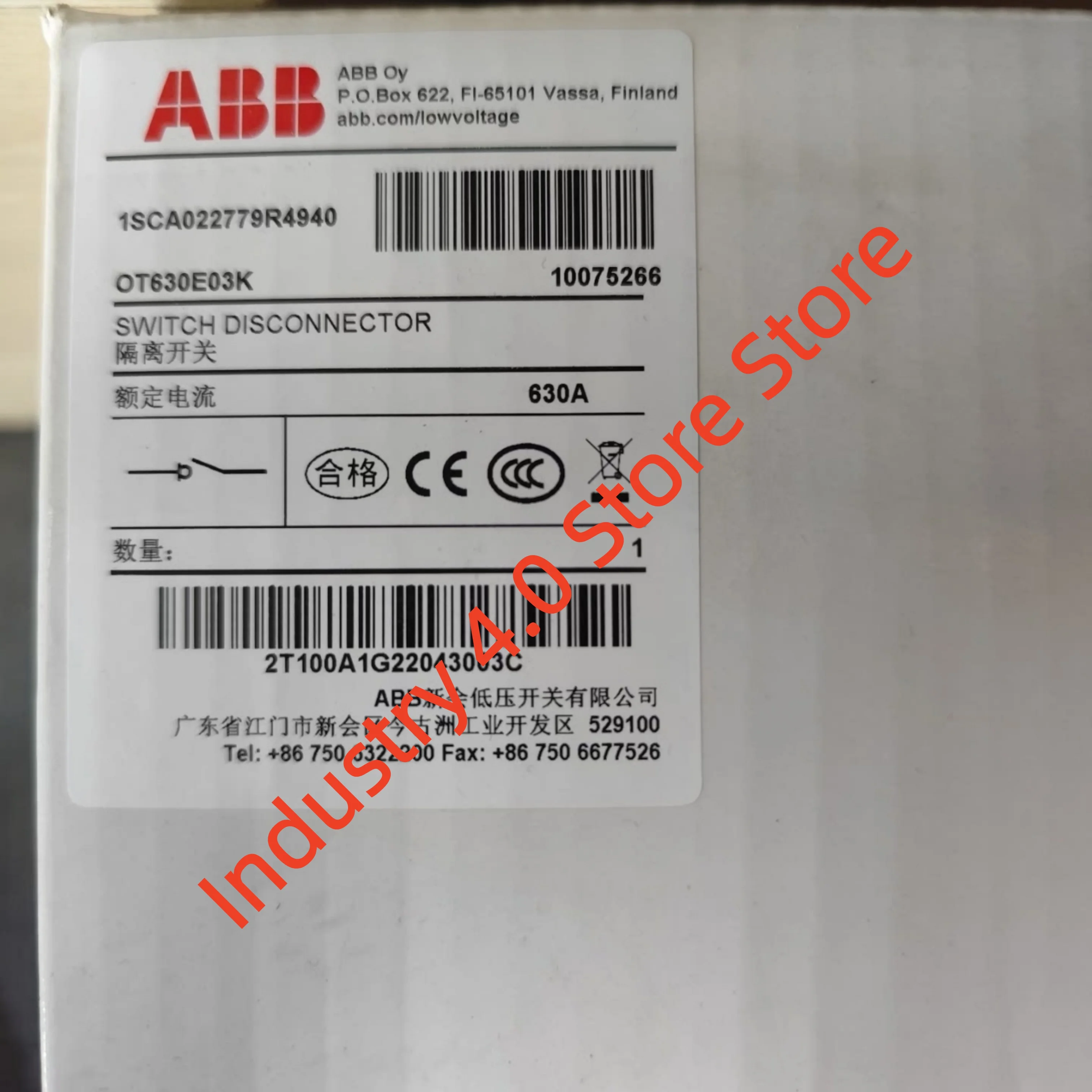 مفتاح عزل أصلي جديد OT630E04P 1SCA022719R2030