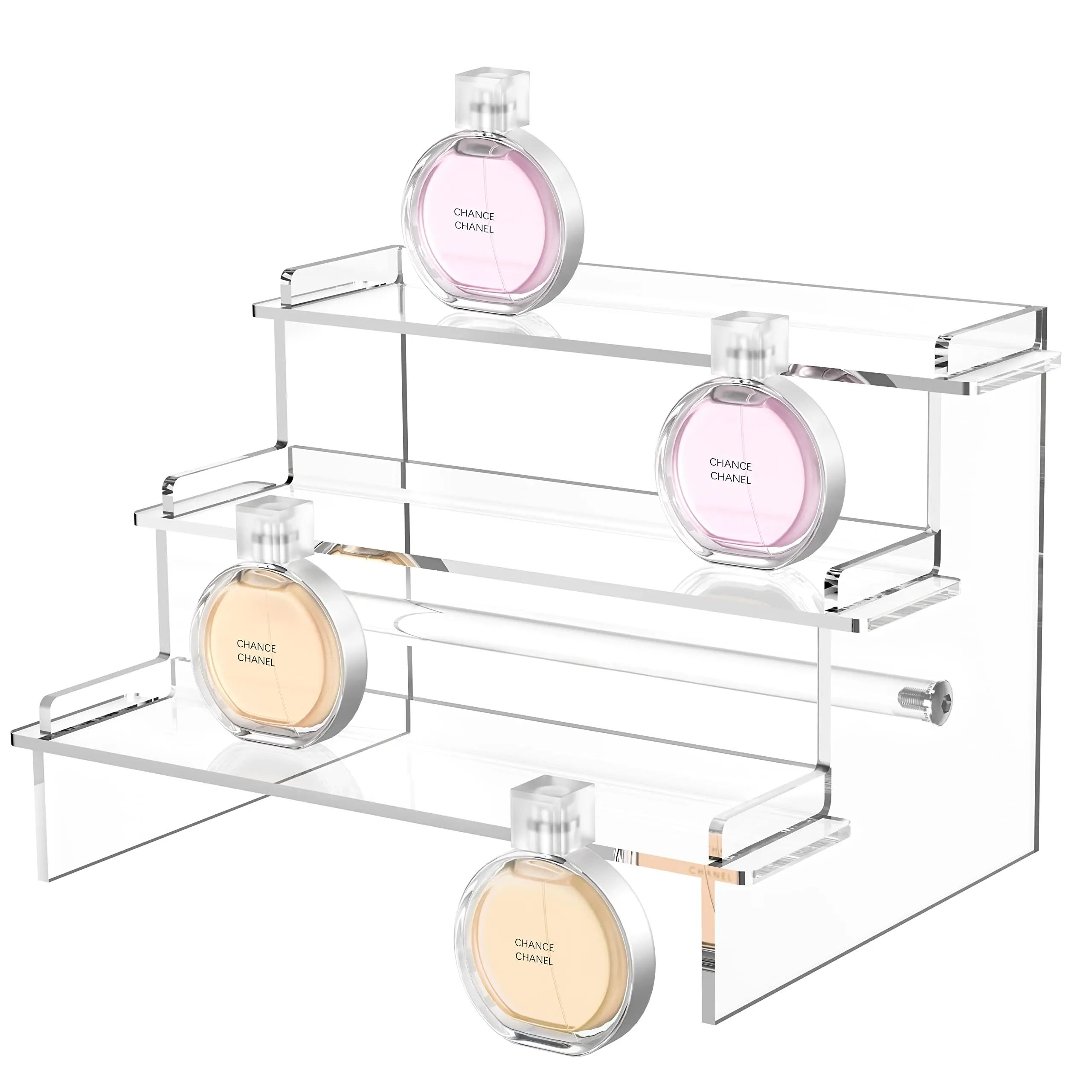 

Clear Acrylic Risers Display Stands for Amiibo Funko Figure Organizer,Perfume Organizer,Cupcake Stand Shot Glass Display Shelves