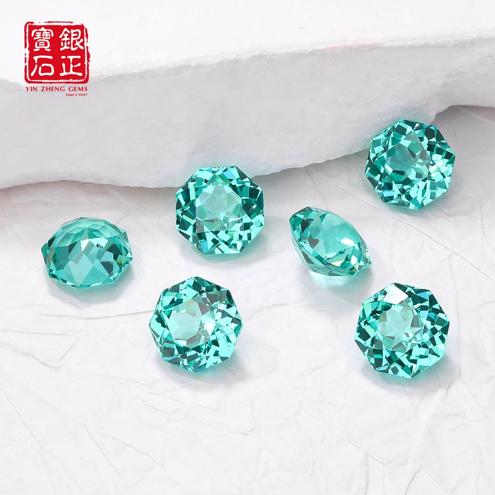 New Lab Grown Paraiba Millennium Octagon Rose Cut Loose Gemstones With AGL Certificate For Jewerly Making For Ring Necklace - view 3