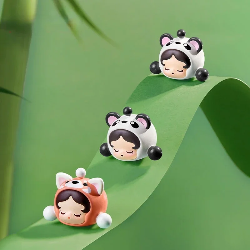 Pop Bean SKULLPANDA Panda Partner Series Chengdu Limit  Dolls Anime Figure Kawaii Desktop Ornaments Kids Birthday Gift