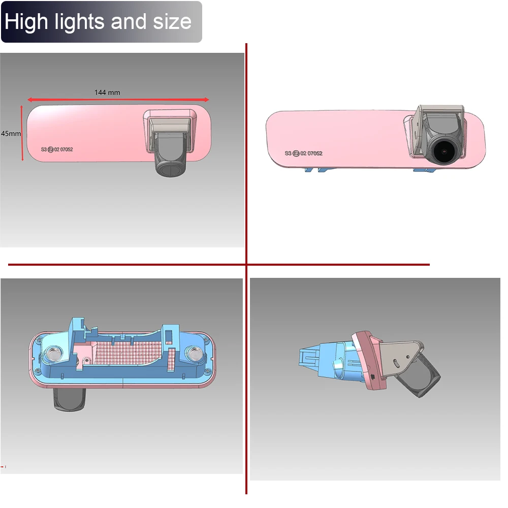 HD Car brake light rear view camera for Ford Transit Tourneo Connect KOMBI TC7 P65 P70 P80 2002/06-2013/12 OEM 2T1413A613A