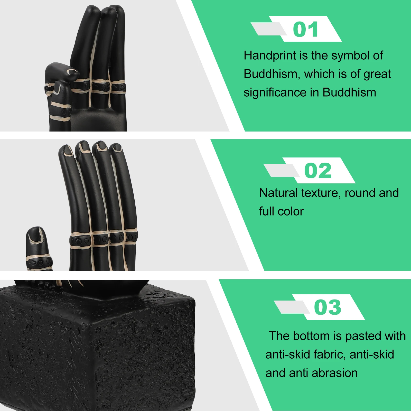 

Resin Bookends Retro Vintage Mudra Home Decor Nonslip Bottom Desktop Organizer Bookend Accessories for Reading