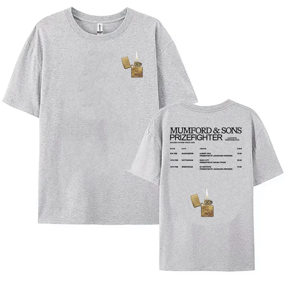 ملابس النساء والرجال Mumford & Sons Prisifighter Tour تي شيرت فضفاض من القطن بأكمام قصيرة تي شيرت نسائي غير رسمي قميص جرافيك #4