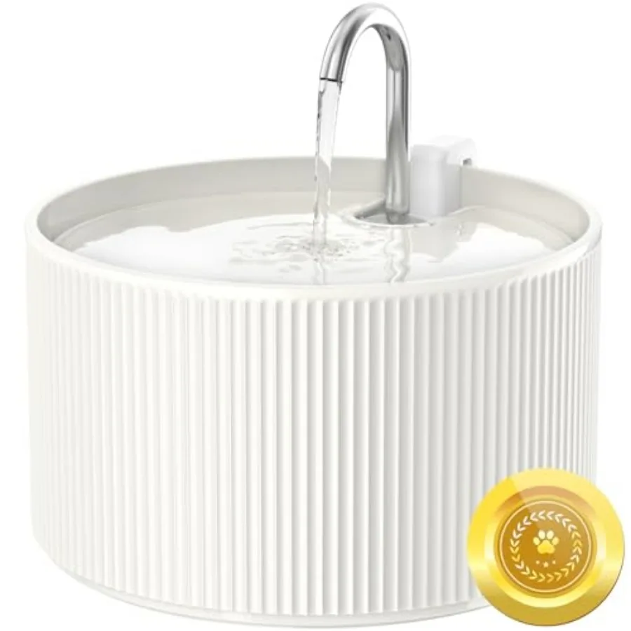 

Ceramic Cat Water Fountain 2.2L/74oz Automatic Pet Drinking Fountain for Indoor Cats and Small Dogs Ultra Quiet BPA-Free Cat Wa