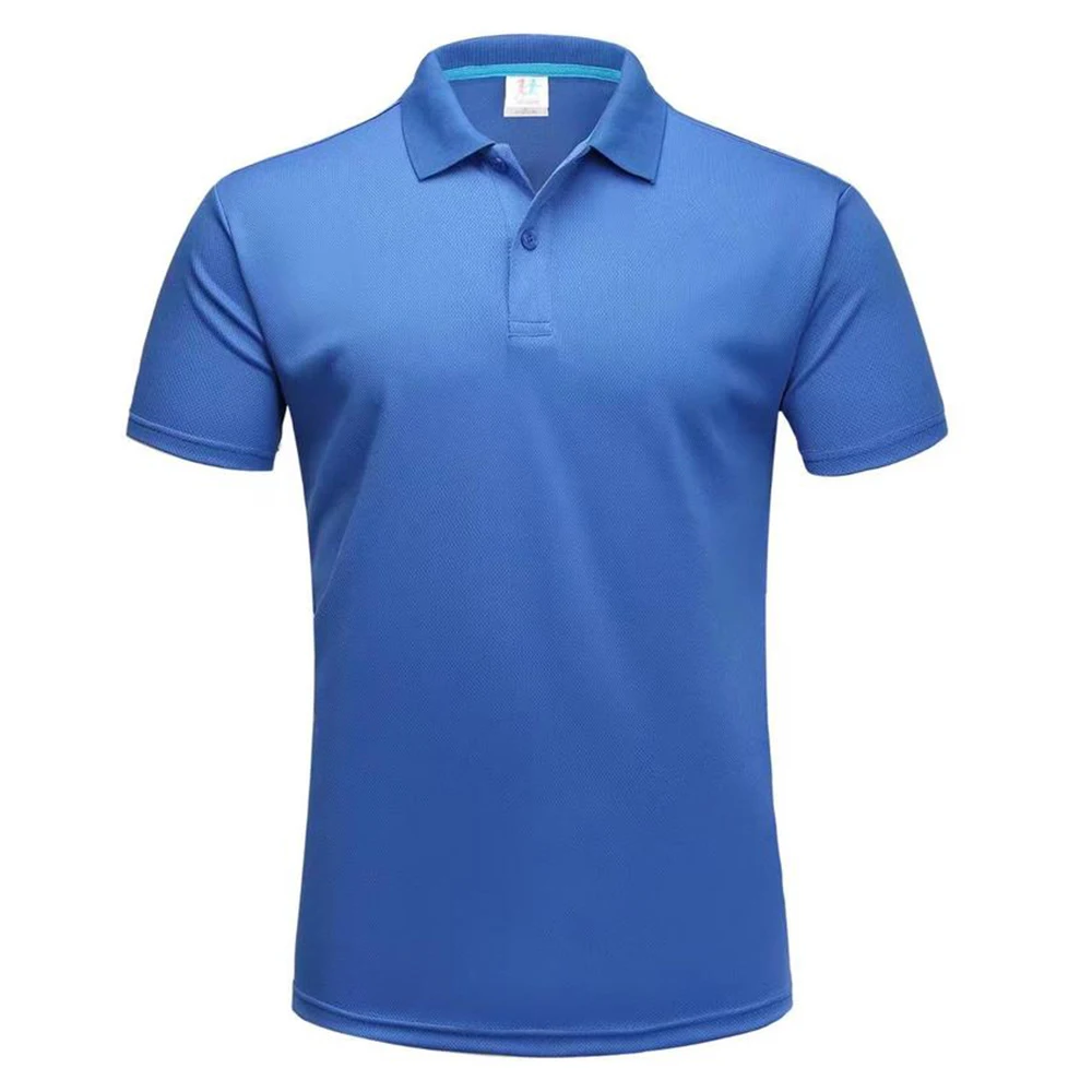 Quick Dry Breathable Golf Polo Shirt Men Summer Short Sleeve Polyester Running Collar T-shirt Sports Camisa Polo T Shirt For Men