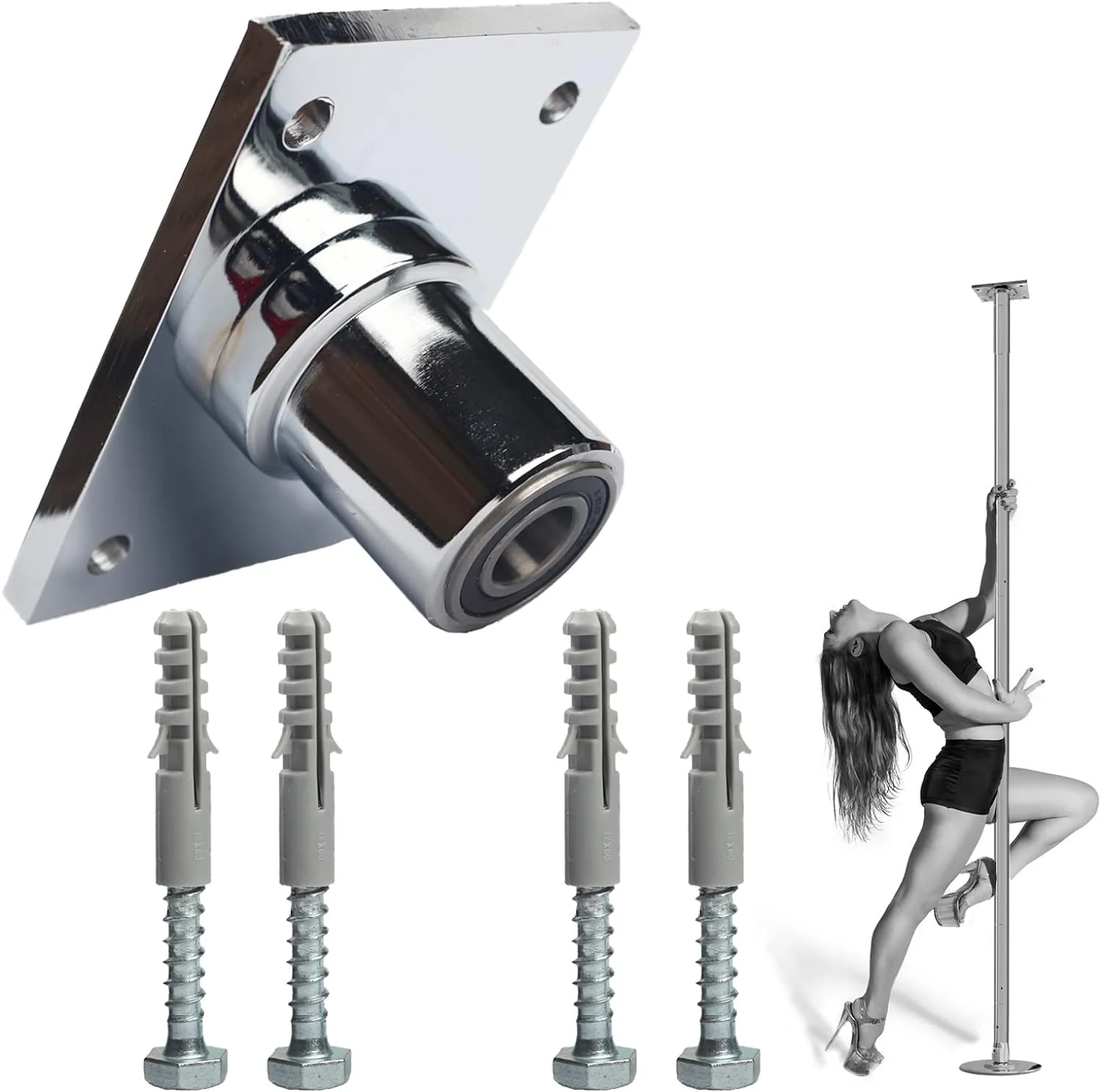 

Pole Dance Fixed Plate For Home Stripper Pole Dance Ceiling Installation Perforated Fixed Pole Dancing More Stable Safer Stable