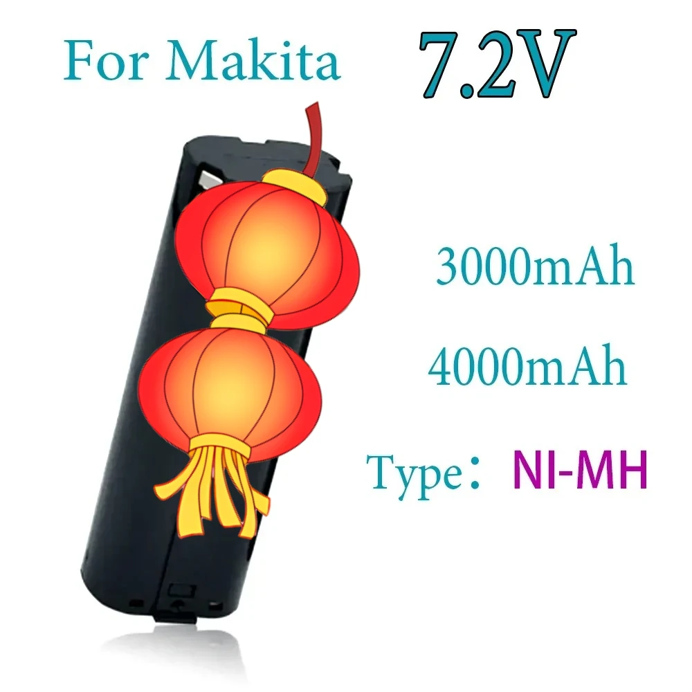 

Lithium 7.2V 3000mAh power tool battery, for MAKITA 7033 7002 7000 632003-2 191679-9 192532-2 cordless drilling tool battery