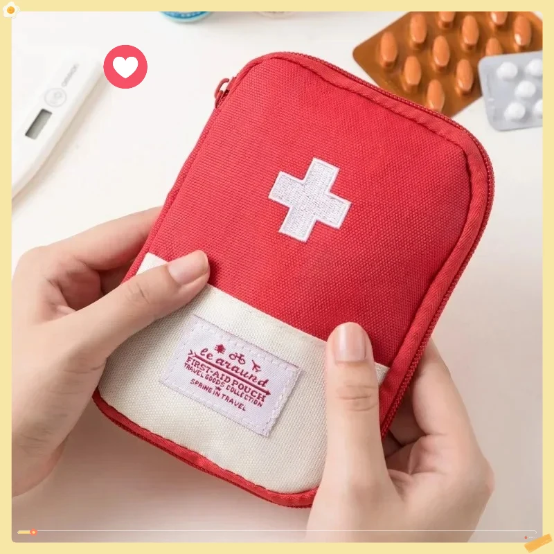Portable First Aid Medical Kit Travel Outdoor Camping Emergency Medicine Storage Bag Travel Mini EDC Pouch Organizer Pill Case