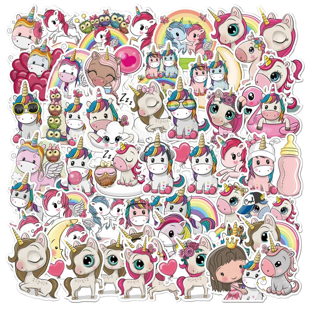 10/30/50PCS Cute Small Animal Stickers Series Creative Unicorn Graffiti Helmet Luggage Kids Toys Laptop Refrigerator Wholesale