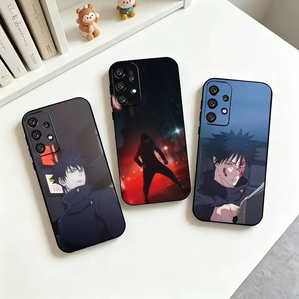 Jujutsu Kaisen Fushiguro Megumi  Phone Case Black Silicone Soft For Samsung S25,S24,S21,S22,S23,S30,Ultra,S20,Plus,Fe,Lite