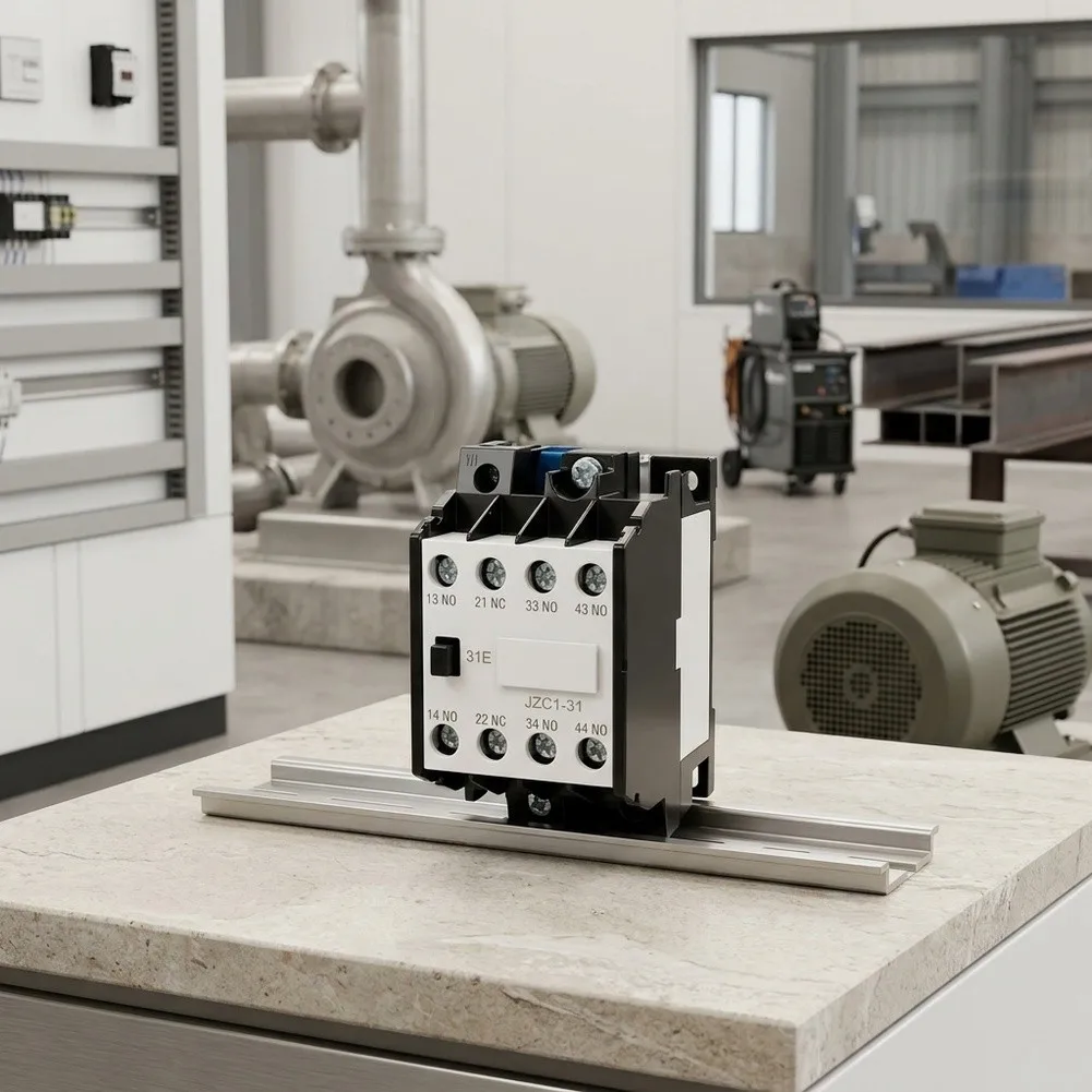AC 380V JZC1-31 Contactor Relay Rated 16A for Pump Motor Control in Metallurgy Processing and Welding Engineering Applications