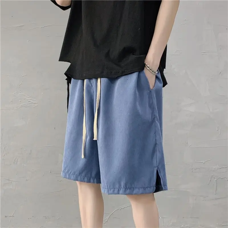 Japanese Harajuku Cargo Shorts Half Lengh Loose Shorts Summer Men Boy Plus Size Street Shorts Thin Cool Free Hip Hop Shorts
