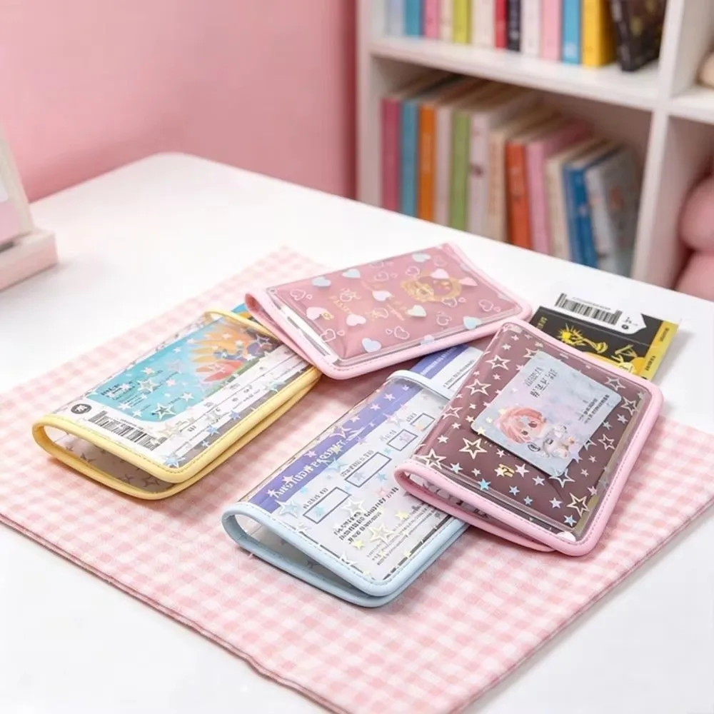 New Ultra-thin Card Holder Multifunctional Sparkling Star Design Passport Bag Lightweight Fold Purse Travel