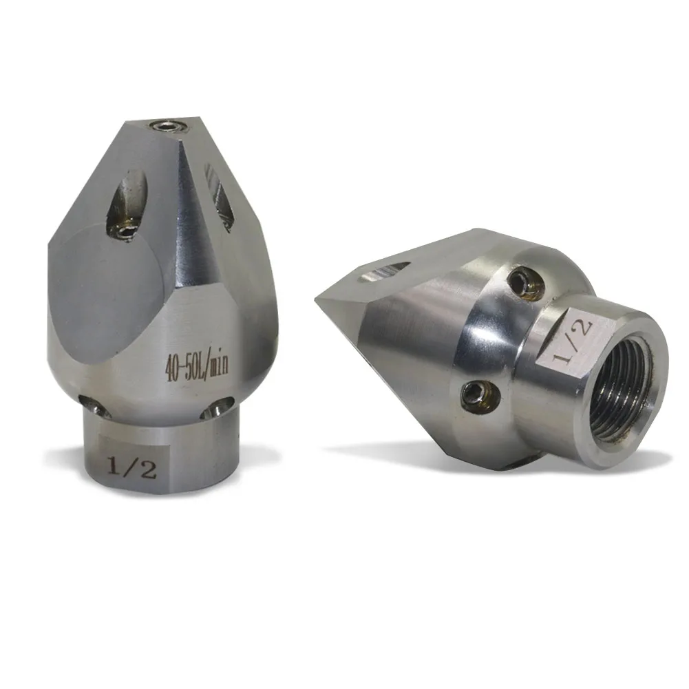 ارتفاع ضغط 8 حفرة فوهة 1/2 G1/2 مسدس رش كهربائي أنبوب الحمأة مياه الصرف الصحي تنظيف المجاري فوهة بندقية