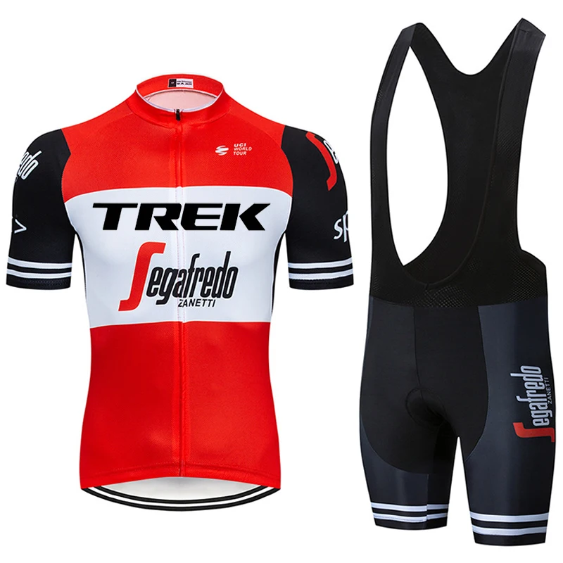 Men's Cycling Suit Mountain Bike Sportswear TREK Jersey Shorts Sets Clothes Man Summer 2024 Pants Gel Road Uniform Clothing Bib