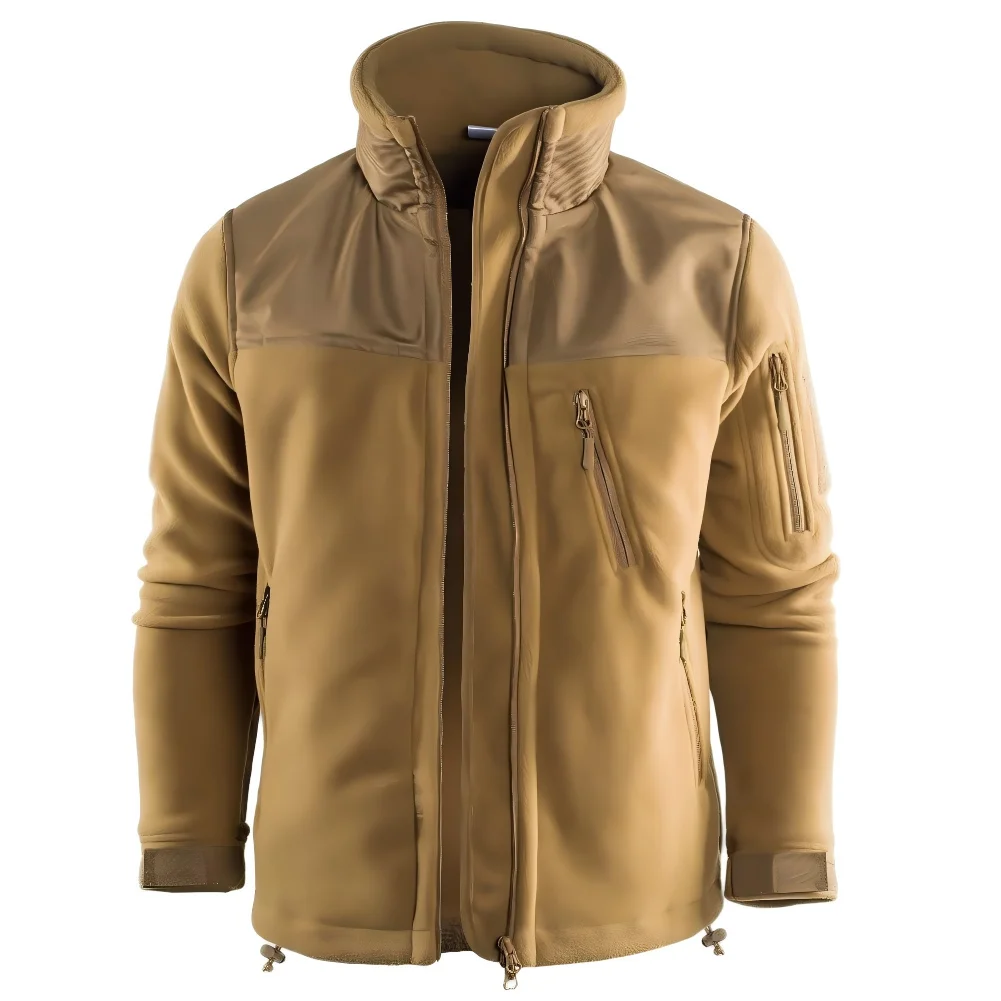 

US Military Splicing Tactical Fleece Jacket Men's Thick Outdoor Autumn And Winter Inner Lining Windproof And Warm Jacket