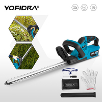 YOFIDRA Cordless Electric Hedge Trimmer 2000W 15000RPM Pruning Saw Lawn Mower Garden Trimming Power Tools For 21V  18V Battery