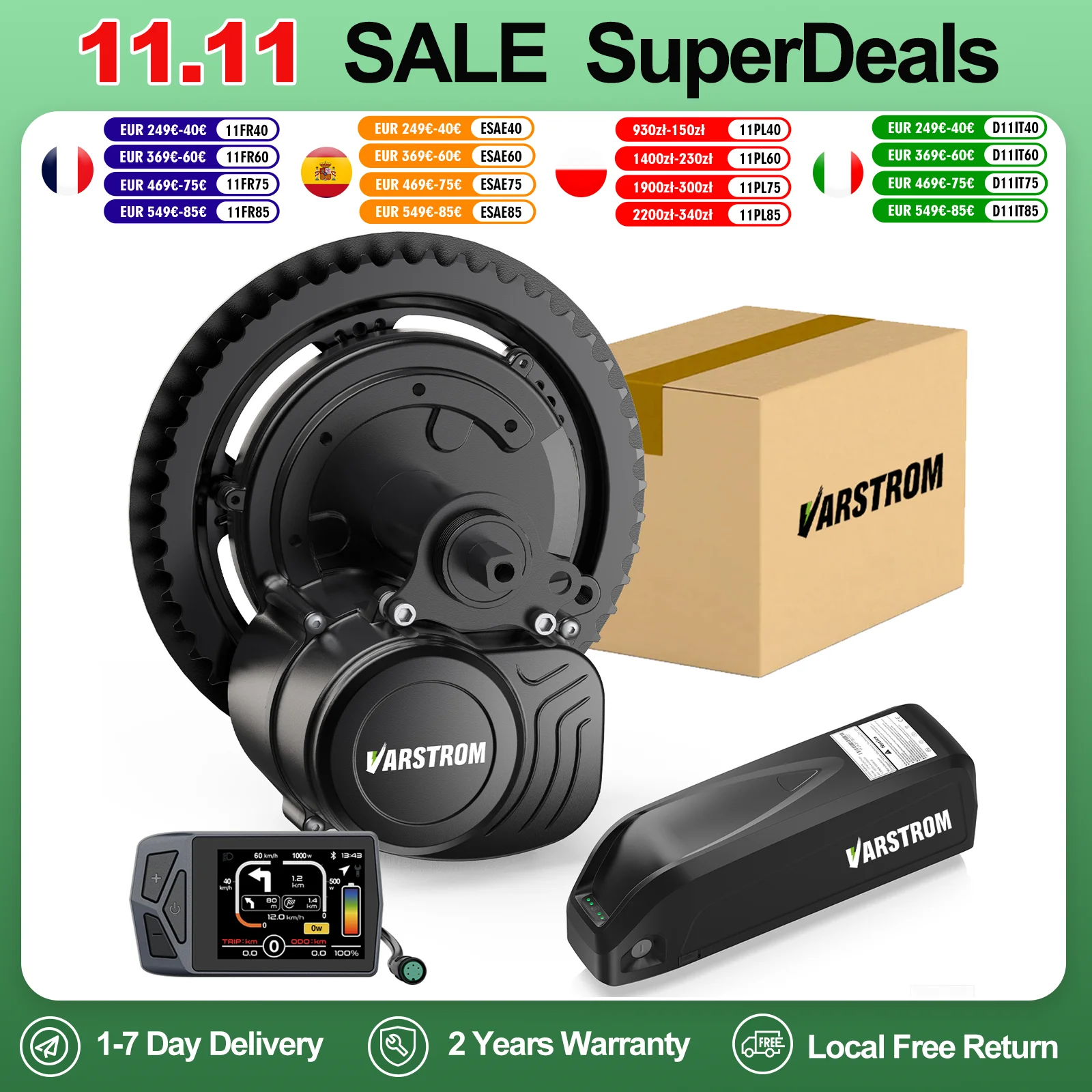 Tongsheng TSDZ2B TSDZ8 Ebike kit 36V 48V 250W 500W 750W Engine Torque Sensor Mid Motor With Ebike Lithium 48V 25Ah 20Ah Battery