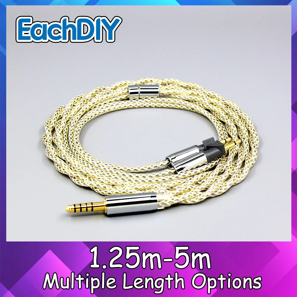 

TypeS 23AWG Litz Shielding Silver OCC Earphone Cable For TC X1226lite 1:1 Abyss Diana v2 phi headphone pin LN008917