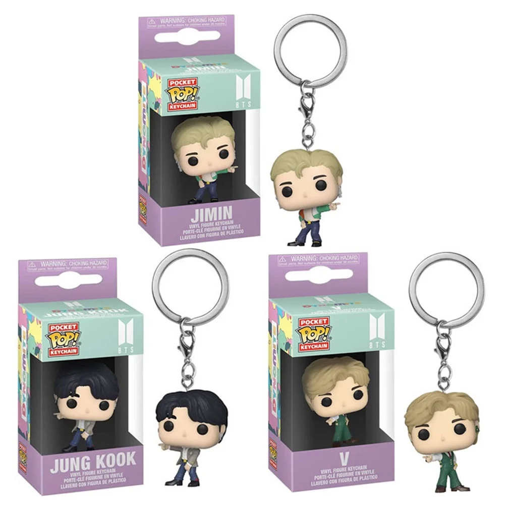 Funko POP Pocket Keychain Toy Men's Team RM SUGA JUNG KOOK JIMIN Jin V J-HOPE Pocket Pop Keychain Vinyl Figure Collection Toys