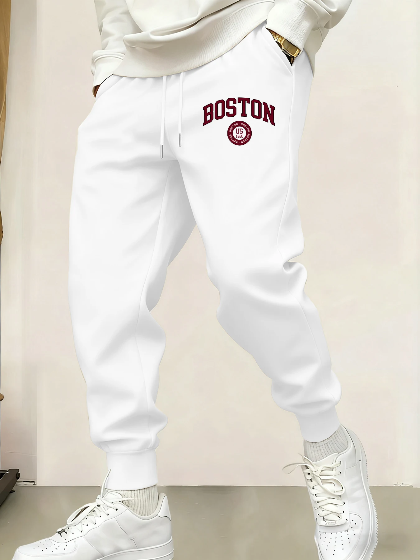 Boston Usa Letter Print Male Sweatpant Comfortable Street Long Pants Fashion Hip Hop Trousers Casual Multicolor Unisex Pant
