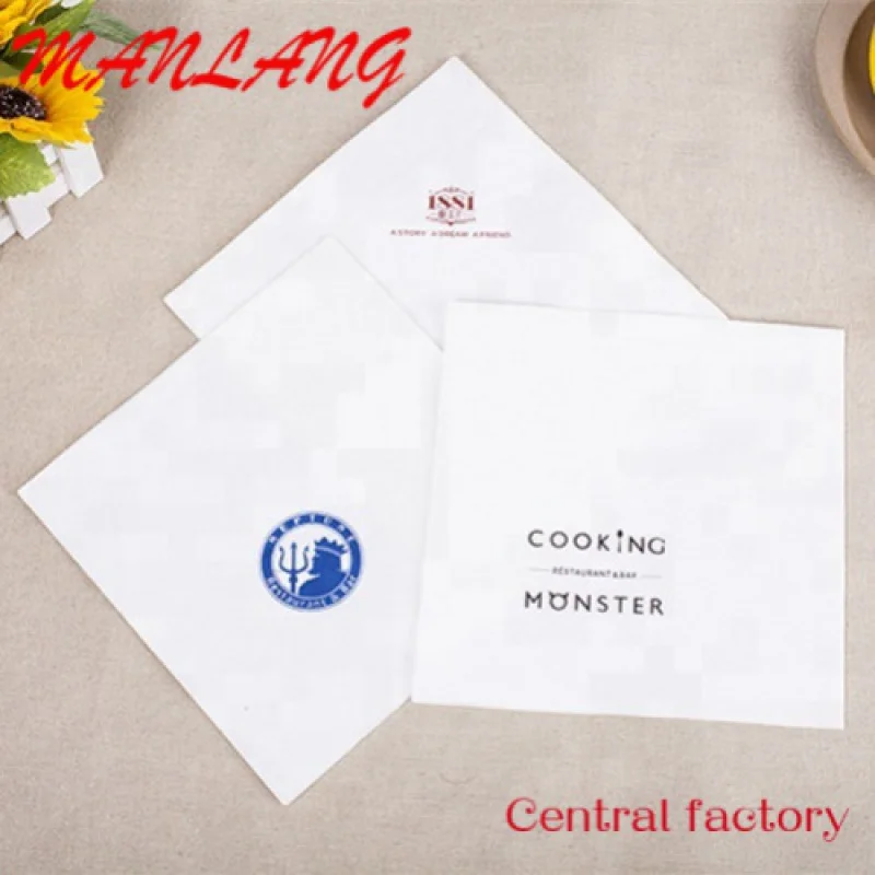 Custom  Color Logo Printed Napkin Tissue For Restaurant