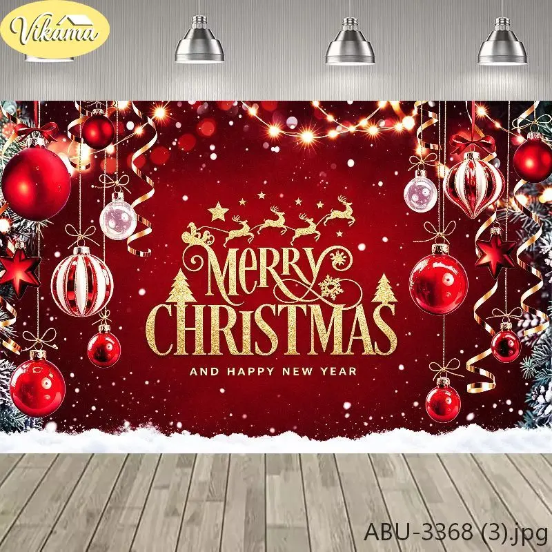 VIKAMA Christmas and New Year Tapestry Merry Christmas Background Cloth Living Room Party Wall Decoration Room Decoration