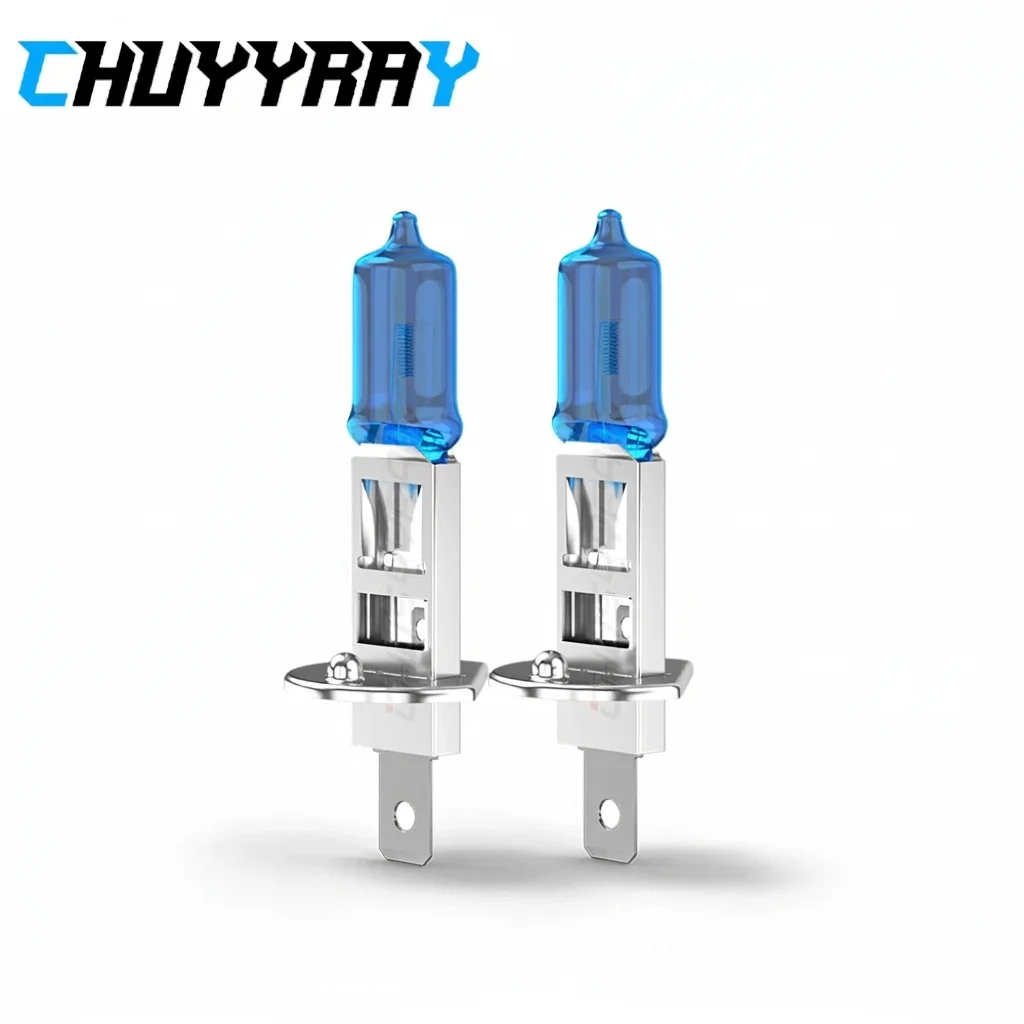 2x Halogen H1 Headlight Bulbs Conversion Kit High Low Beam 5000K Super White 55W  5000LM 4000LM