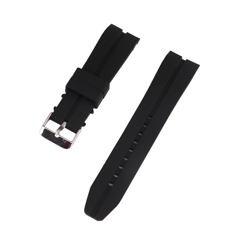 Accesorios para reloj, correa de reloj de goma de silicona de 22mm, hebilla, pulsera y pulsera impermeables para deportes al aire libre para hombres y mujeres