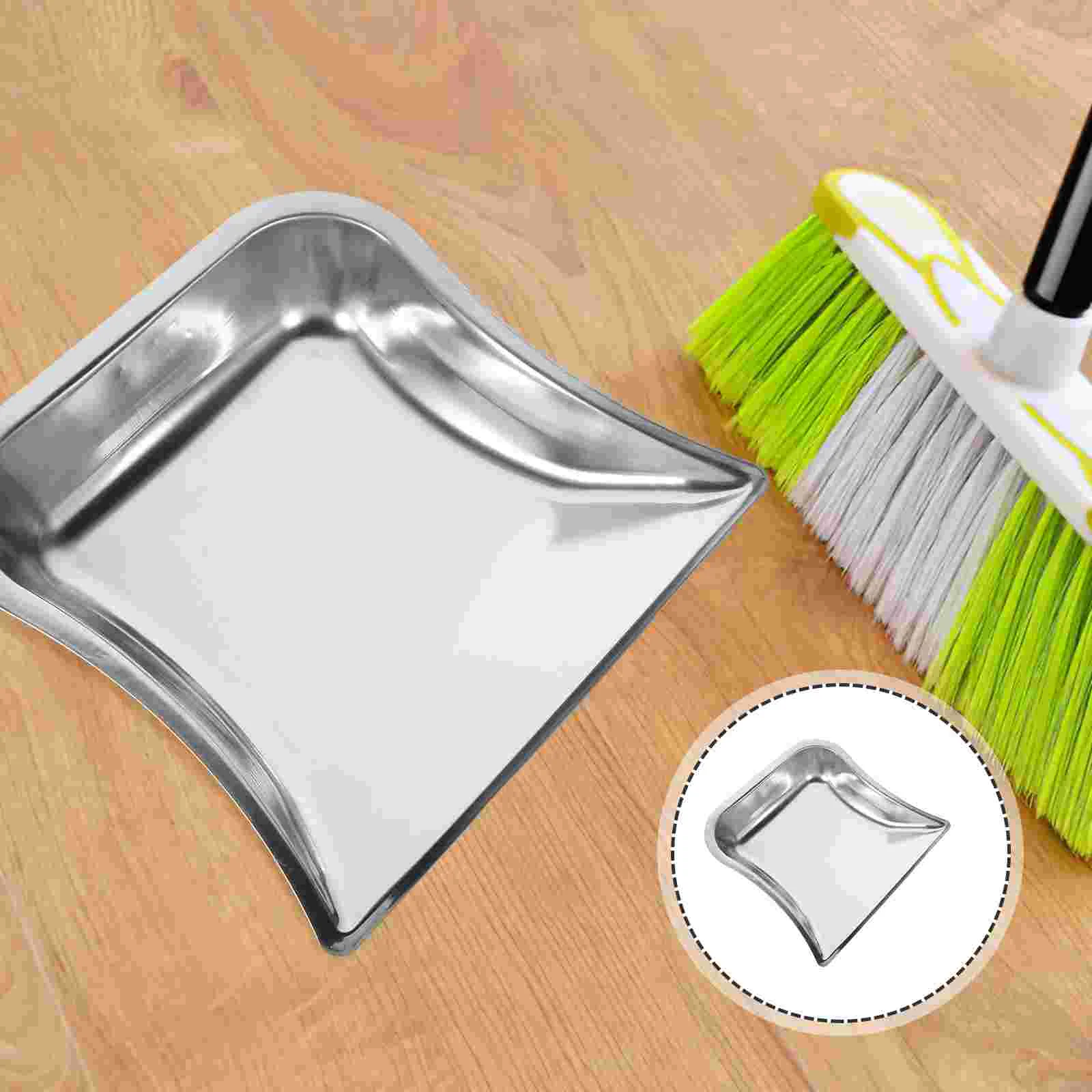 

Household Trash Shovel Stainless Steel Litter Scoop Durable Dustpan Cleaning Shovel Office Desktop Trash Cleaning Gadget