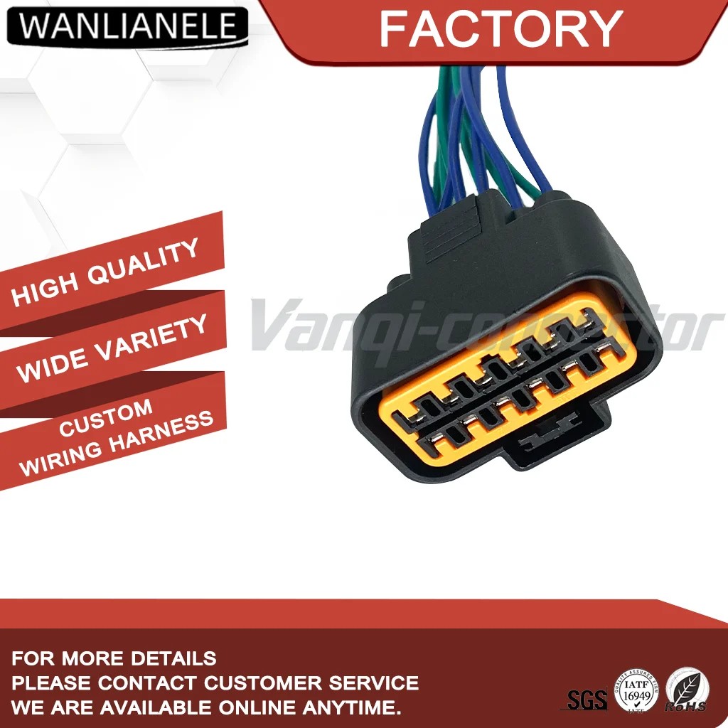 50set PB625-12027 12Pin 2.2mm Pitch Waterproof Automotive Connector Female Housing Black Car Plug