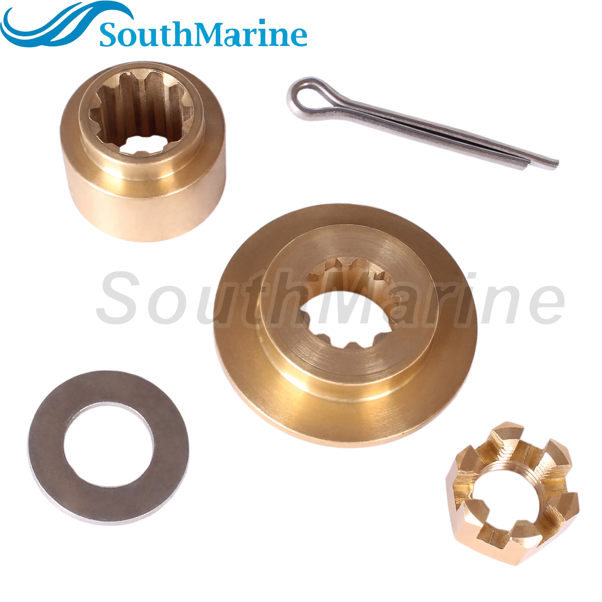 

Outboard Motor 57632-95J00 Stopper Propeller Bush 57633-96300 09160-14028 Spacer, 09141-14008 Prop Nut for Suzuki 25HP 30HP