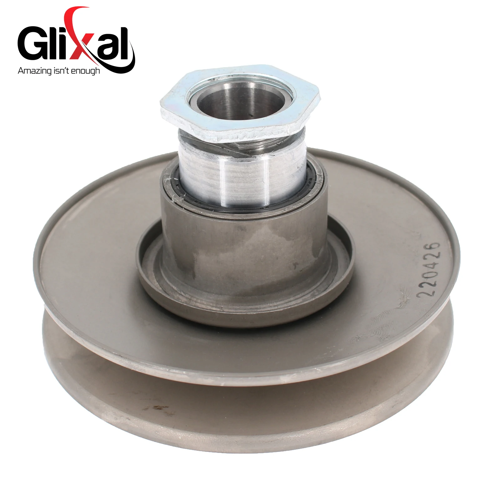 Glixal High Performance 6-Groove Adjustable Secondary Sliding Sheave for GY6 50cc-100cc 139QMB 139QMA, DIO 50 Scooter Moped ATV