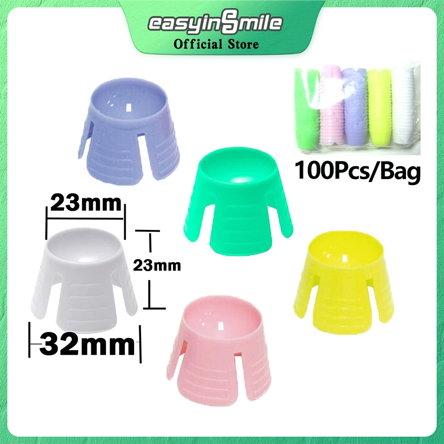 

100pcs Dental Disposable Mixing Cup Bowls Multifunctional Plastic Dappen Dishes for Plaster Materials in Dentistry Laboratory